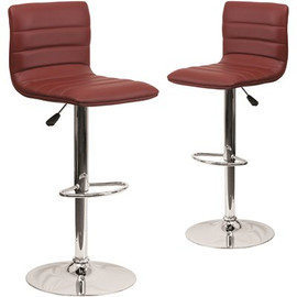 Carnegy Avenue 44 in. Burgundy Bar Stool (Set of 2) Carnegy Avenue 44 in. Burgundy Bar Stool (Set of 2)
