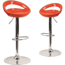 Carnegy Avenue 38.75 in. Orange Bar Stool (Set of 2) Carnegy Avenue 38.75 in. Orange Bar Stool (Set of 2)