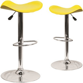 Carnegy Avenue 33.25 in. Yellow Bar Stool (Set of 2)