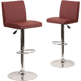 Carnegy Avenue 43.75 in. Burgundy Bar Stool (Set of 2) Carnegy Avenue 43.75 in. Burgundy Bar Stool (Set of 2)