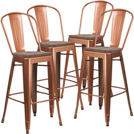 Carnegy Avenue 46 in. Copper Bar Stool (Set of 4) Carnegy Avenue 46 in. Copper Bar Stool (Set of 4)