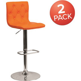 Carnegy Avenue 43.75 in. Orange Bar Stool (Set of 2) Carnegy Avenue 43.75 in. Orange Bar Stool (Set of 2)
