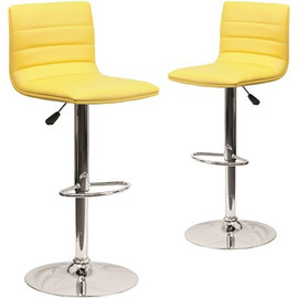 Carnegy Avenue 44 in. Yellow Bar Stool (Set of 2)