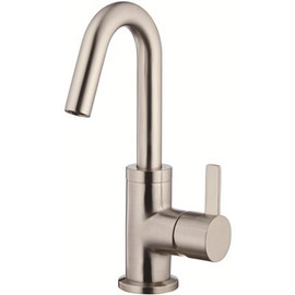 Gerber Amalfi Single Hole Single-Handle Bathroom Faucet with 50/50 Touch Down Drain 1.2 GPM in Brushed Nickel