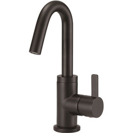 Gerber Amalfi Single Hole Single-Handle Bathroom Faucet with 50/50 Touch Down Drain Included 1.2 GPM in Satin Black