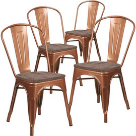 Carnegy Avenue Copper Restaurant Chairs (Set of 4) Carnegy Avenue Copper Restaurant Chairs (Set of 4)