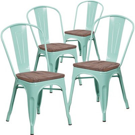 Carnegy Avenue Mint Green Restaurant Chairs (Set of 4) Carnegy Avenue Mint Green Restaurant Chairs (Set of 4)