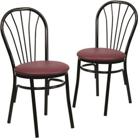 Carnegy Avenue Burgundy Restaurant Chairs (Set of 2)