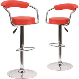 Carnegy Avenue 33.25 in. Red Bar stool (Set of 2) Carnegy Avenue 33.25 in. Red Bar stool (Set of 2)
