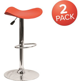 Carnegy Avenue 31.5 in. Orange Bar stool (Set of 2) Carnegy Avenue 31.5 in. Orange Bar stool (Set of 2)