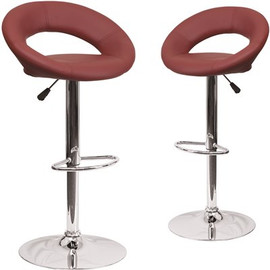 Carnegy Avenue 32.75 in. Burgundy Bar stool (Set of 2) Carnegy Avenue 32.75 in. Burgundy Bar stool (Set of 2)