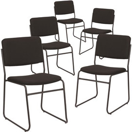 Carnegy Avenue Black Fabric/Black Frame Fabric Side Stack Chair (Set of 5) Carnegy Avenue Black Fabric/Black Frame Fabric Side Stack Chair (Set of 5)