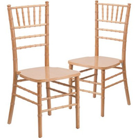 Carnegy Avenue Natural Wood Chiavari Chairs (Set of 2)