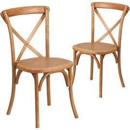 Carnegy Avenue Oak Wood Cross Back Chairs (Set of 2) Carnegy Avenue Oak Wood Cross Back Chairs (Set of 2)