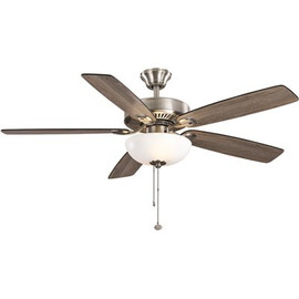 Hampton Bay 52 in. ENERGY STAR LED Brushed Nickel Ceiling Fan with Light Kit