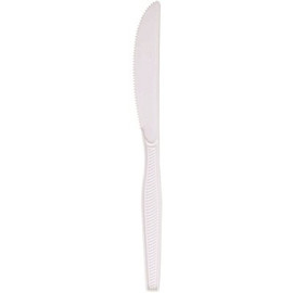 Polypropylene White Individually Wrapped Medium-Weight Knife (1000 per Case)