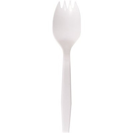 Polypropylene Individually Wrapped White Medium-Weight Spork (1000 per Case)