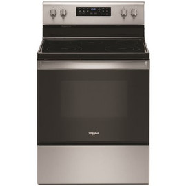 Whirlpool 30 in. 5.3 cu. ft. Electric Range with 5-Elements and Frozen Bake Technology in Stainless Steel