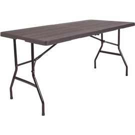 Carnegy Avenue 28.25 in. x 27.25 in. Granite White Plastic Waterproof Folding Table