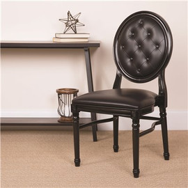 Carnegy Avenue Taupe Vinyl/Silver Frame Resin King Louis Chair