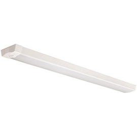 Low Profile 4 ft. 3600 Lumens Integrated LED White Wraparound Light with PIR Motion Sensor 4000K Direct Wire