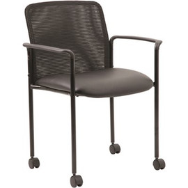 BOSS Office Products Black Mesh Desk Chair On Casters