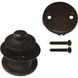 Westbrass 1-1/2 in. Twist and Close Tub Trim Set with 2-Hole Overflow Faceplate in Oil Rubbed Bronze