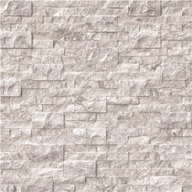 MSI Arabescato Carrara Splitface Ledger Panel 6 in. x 24 in. Textured Marble Stone Look Wall Tile (60 sq. ft./Pallet)
