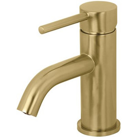 Kingston Brass Contemporary Single Hole Single-Handle Bathroom Faucet in Brushed Brass