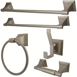 Kingston Brass Monarch 5-Piece Bathroom Accessory Set in Brushed Nickel