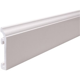 9/16 in. x 3-1/4 in. x 144 in. White PVC Snap On Baseboards Coronado Moulding (12-Piece Box 144 in.) 35 Cartons Pallet