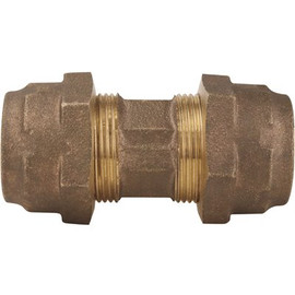 A.Y. McDonald 1 in. Compression x 1 in. Compression No-Lead Bronze Water Service Ranger Coupling