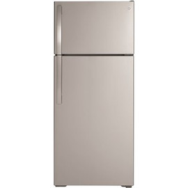 GE 17.5 cu. ft. Top Freezer Refrigerator in Stainless Steel