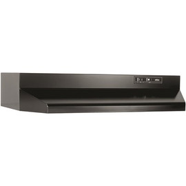 Broan-NuTone BUEZ0 30 in. 210 Max Blower CFM Ducted Under-Cabinet Range Hood with Light and Easy Install System in Black