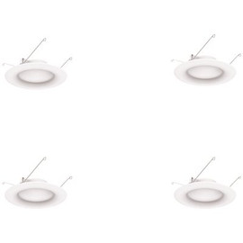 EcoSmart 5 in. and 6 in. 5000K Color Temperature Integrated LED Recessed Retrofit Trim (4-Pack)