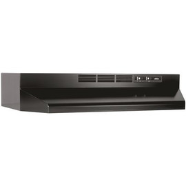 Broan-NuTone BUEZ1 30 in. Ductless Under Cabinet Range Hood with light and Easy Install System in Black