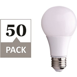 Simply Conserve 60-Watt Equivalent A19 Dimmable LED Light Bulb, 4000K Cool White, 50-pack