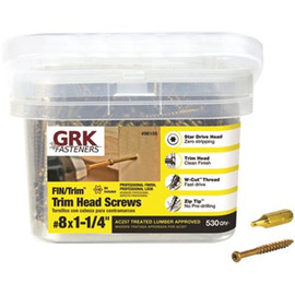 GRK #8 x 1-1/4 in. Star Drive Trim-Head Finish Screw (530-Pack)