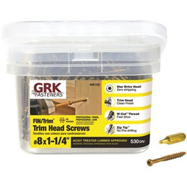 GRK #8 x 1-1/4 in. Star Drive Trim-Head Finish Screw (530-Pack) GRK #8 x 1-1/4 in. Star Drive Trim-Head Finish Screw (530-Pack)