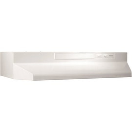 Broan-NuTone BUEZ3 30 in. 260 Max Blower CFM Convertible Under-Cabinet Range Hood with Light and Easy Install System in White