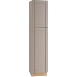Veiled Gray Shaker Assembled Plywood Utility Pantry Kitchen Cabinet with Soft Close 18 in. x 84 in. x 24 in.