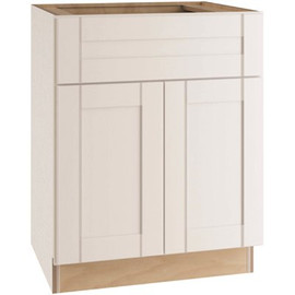 Vesper White Shaker Assembled Plywood Sink Base Kitchen Cabinet with Soft Close 30 in. x 34.5 in. x 24 in.