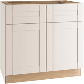 Vesper White Shaker Assembled Plywood Sink Base Kitchen Cabinet with Soft Closes 36 in. x 34.5 in. x 24 in.