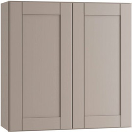 Veiled Gray Shaker Assembled Plywood Wall Kitchen Cabinet with Soft Close 30 in. x 30 in. x 12 in.