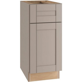 Veiled Gray Shaker Assembled PlywoodBase Kitchen Cabinet with Soft Close 15 in. x 34.5 in. x 24 in.