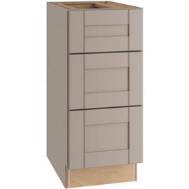 Veiled Gray Shaker Assembled Plywood Base Drawer Kitchen Cabinet with Soft Close 18 in. x 34.5 in. x 24 in.