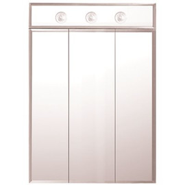 MagickWoods Vista 24 in. x 33.9 in. Surface Mount Medicine Cabinet with Frameless Tri-View Mirror