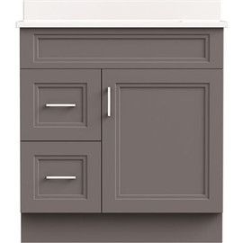 MagickWoods Marlow 30 in. W x 21 in. D Bath Vanity Cabinet Only in Gray Slate with Left Hand Side Drawers