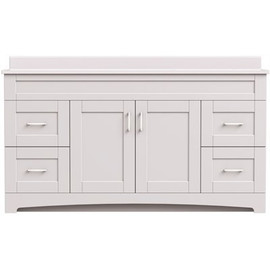 MagickWoods Brixton 60 in. W x 21 in. D Bath Vanity Cabinet in Vanilla White