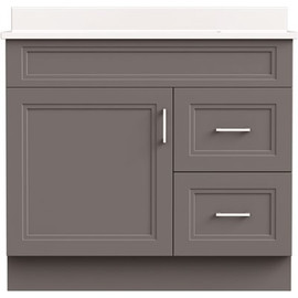 MagickWoods Marlow 36 in. W x 21 in. D Bath Vanity Cabinet Only in Gray Slate with Right Hand Side Drawers